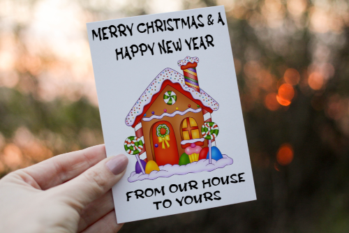 Merry Christmas From Our House To Your House Christmas Card - Click Image to Close